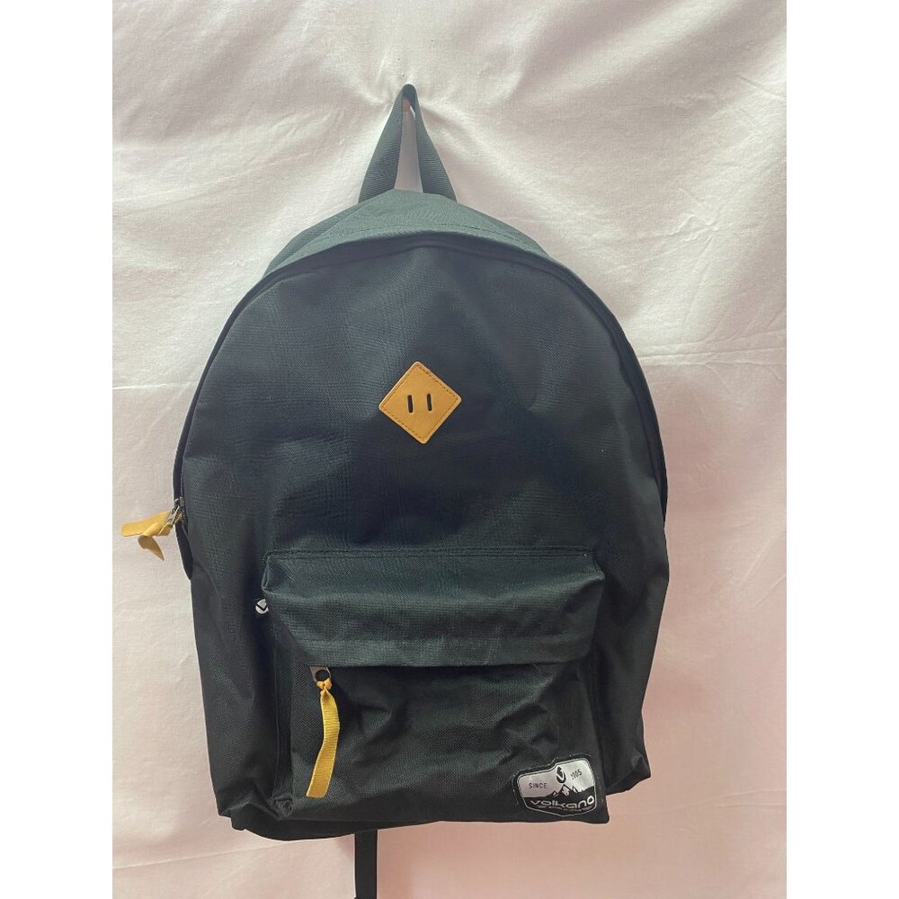 Volkano Black Laptop Backpack Distinct Series Fit up to 15.6 Laptop Zipper Close